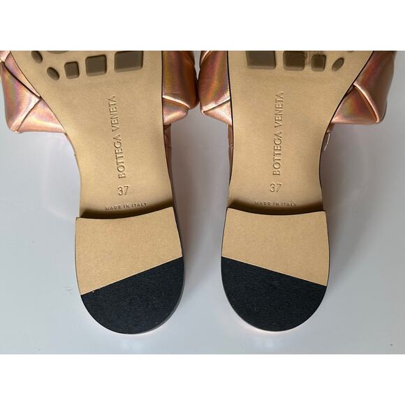 NWT $1350 Bottega Veneta Lido Violet - Old Rose Flat Sandals Shoes 7 US 608853